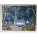 Картина с LED подсветкой: рождественская церковь, выполненная на холсте